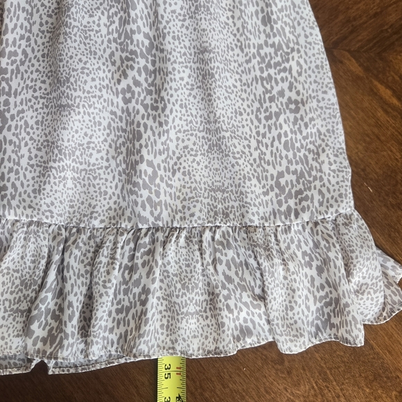 Buddy Love Cream With Animal Print Ruffle Dress.Size L - Picture 5 of 8